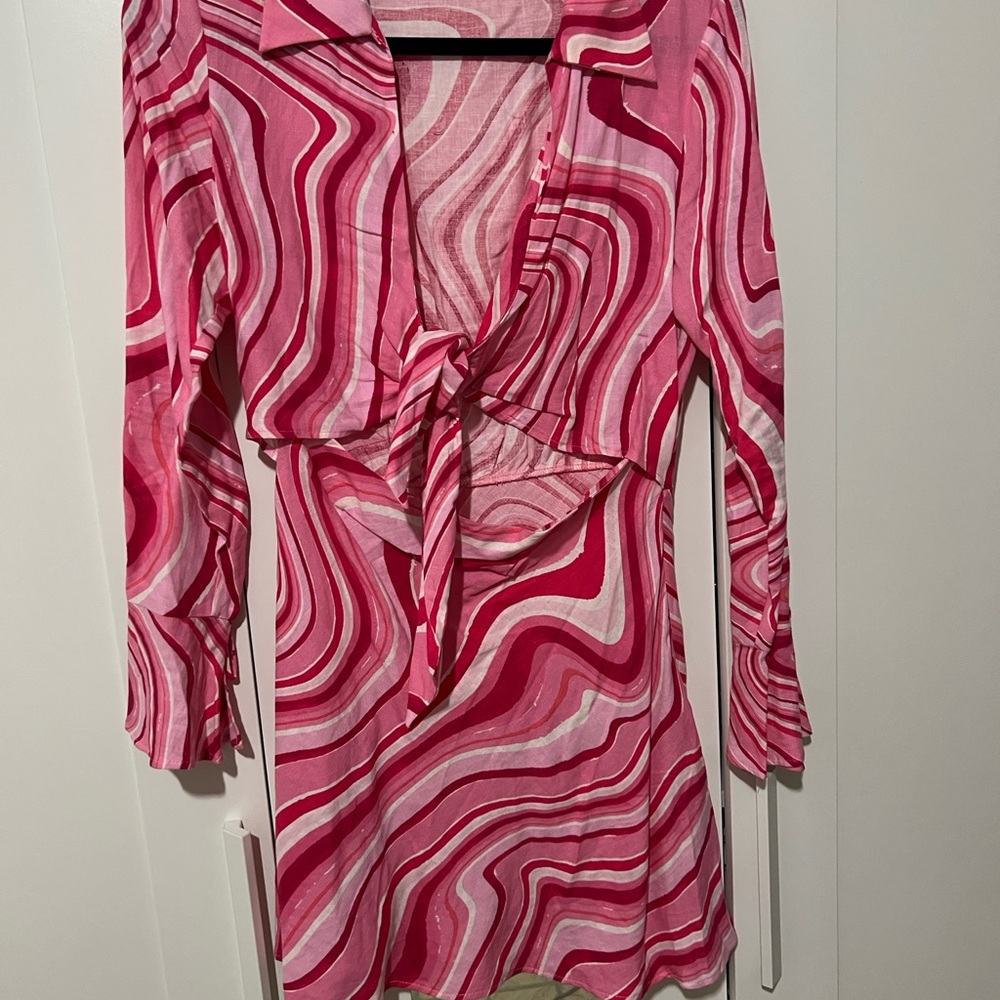 Zara Pink Swirl Blouse
